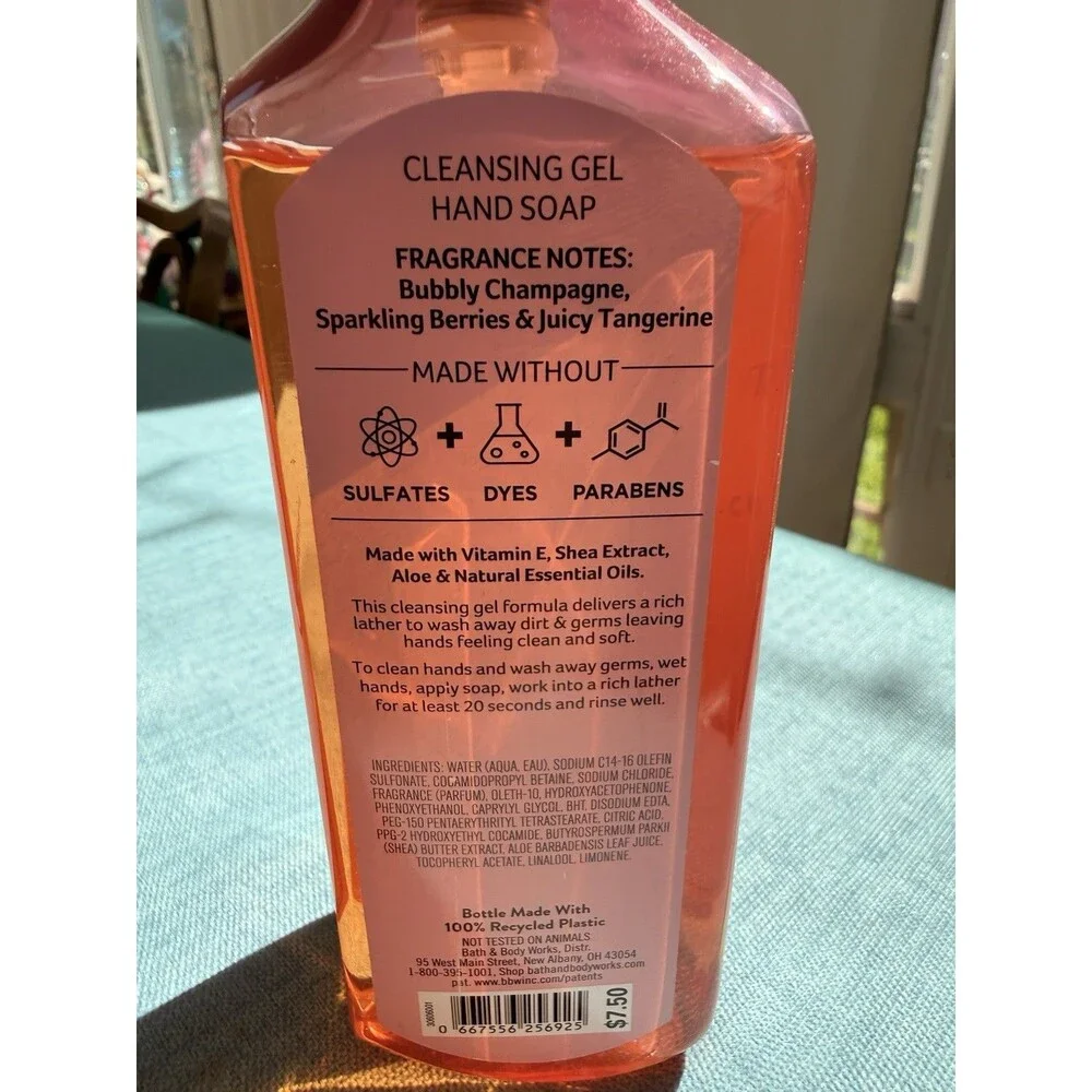 New BATH & BODY WORKS HAND WASH CHAMPAGNE TOAST Gentle Foaming HAND SOAP 8 OZ